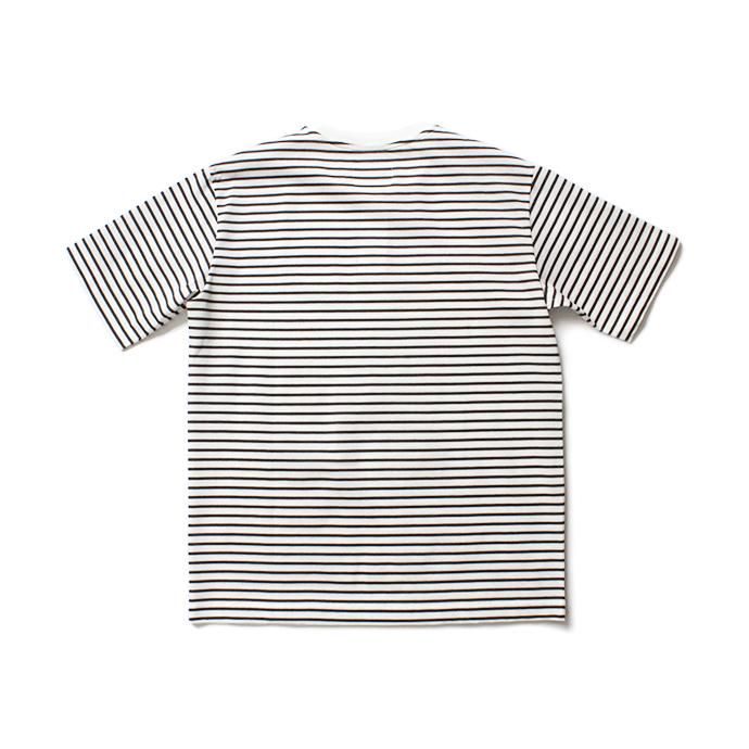 141385311 STILL BY HAND / CS0791 ボーダーTシャツ - White x Charcoal 02
