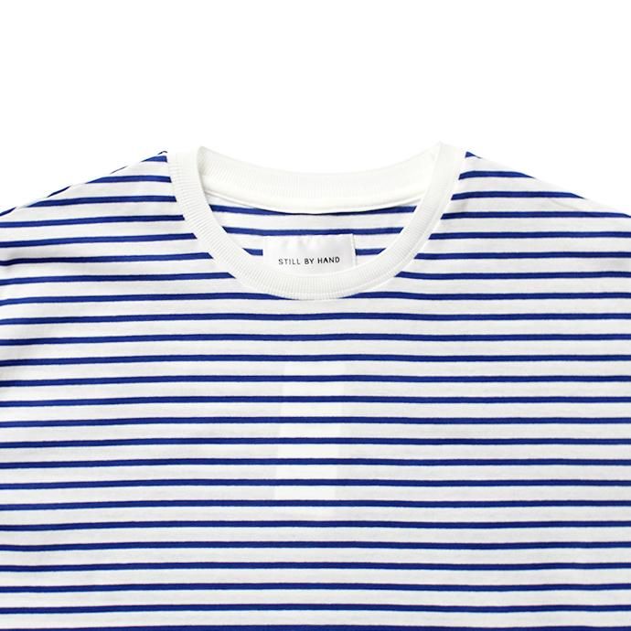 141385458 STILL BY HAND / CS0791 ボーダーTシャツ - White x Blue 02