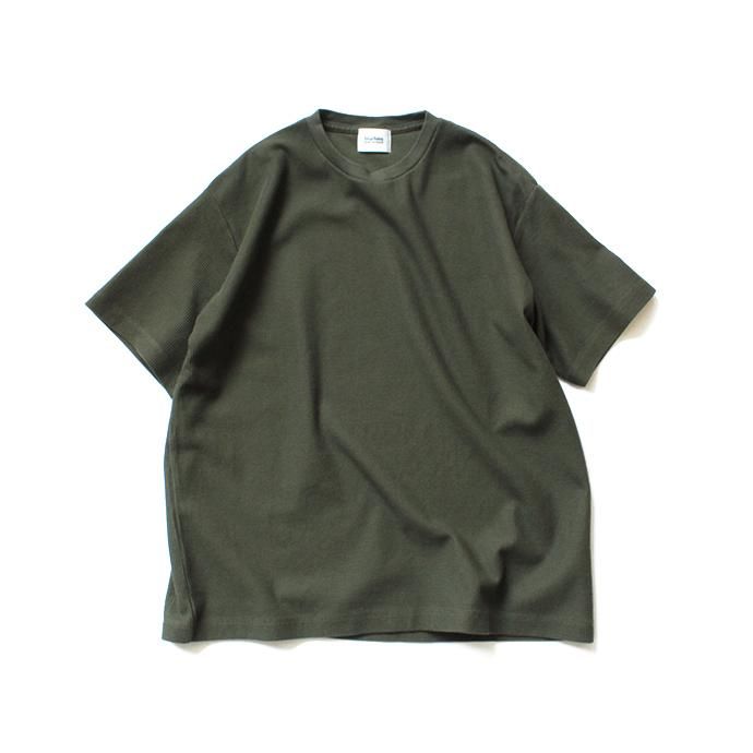 141509360 blurhms ROOTSTOCK / New Rough & Smooth Thermal Box Tee BHS-RKSS19028 - Olive 01