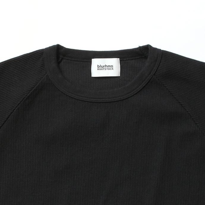 141509532 blurhms ROOTSTOCK / New Rough & Smooth Thermal Raglan Tee BHS-RKSS19008 - Black 02