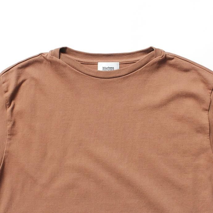 141608349 blurhms ROOTSTOCK / Middle-Weight & Super Soft Boat-Neck S/S BHS-RKSS19002 - Light Brown 02