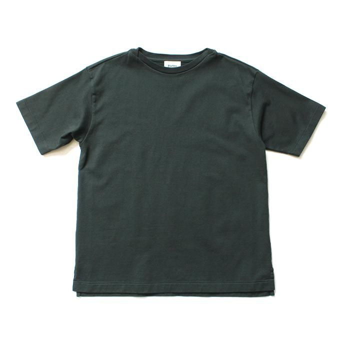 141608361 blurhms ROOTSTOCK / Middle-Weight & Super Soft Boat-Neck S/S BHS-RKSS19002 - Deep Olive 01
