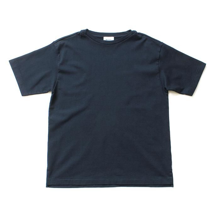 141608390 blurhms ROOTSTOCK / Middle-Weight & Super Soft Boat-Neck S/S BHS-RKSS19002 - Navy 01