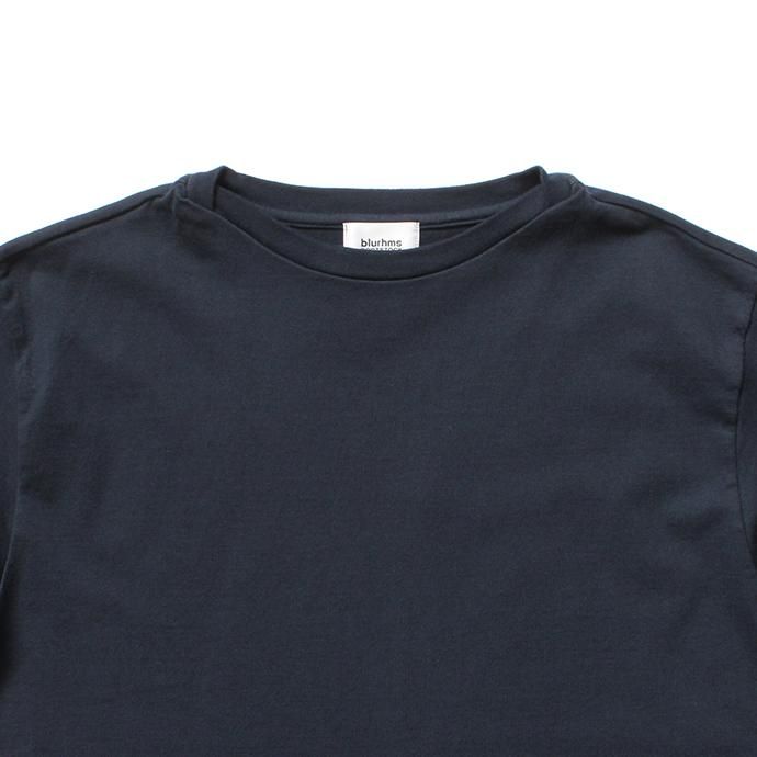 141608390 blurhms ROOTSTOCK / Middle-Weight & Super Soft Boat-Neck S/S BHS-RKSS19002 - Navy 02
