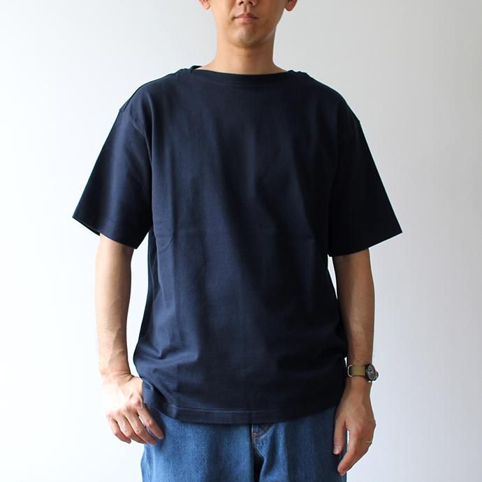 141608390 blurhms ROOTSTOCK / Middle-Weight & Super Soft Boat-Neck S/S BHS-RKSS19002 - Navy 02