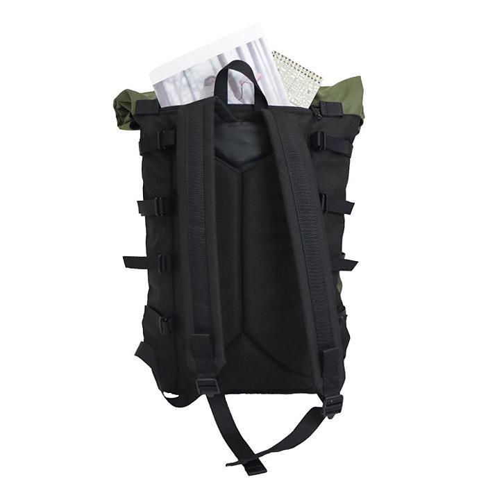 137057258 BRAASI INDUSTRY / WEBBING - 18L Khaki 耐水ロールトップバックパック 02