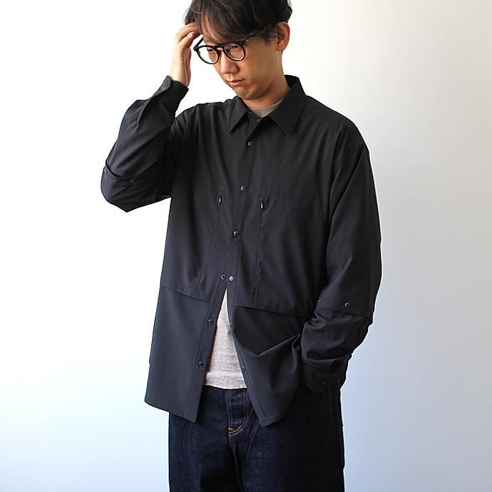 141798906 O-(オー)/ DOUBLE SLEEVE SHIRT ダブルスリーブシャツ 19S-08 - Black 02