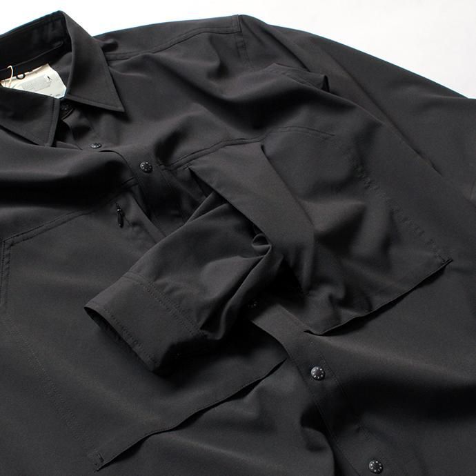 141798906 O-(オー)/ DOUBLE SLEEVE SHIRT ダブルスリーブシャツ 19S-08 - Black 02