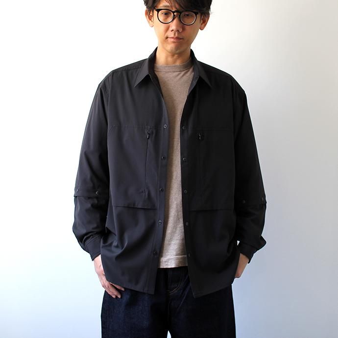 141798906 O-(オー)/ DOUBLE SLEEVE SHIRT ダブルスリーブシャツ 19S-08 - Black 02