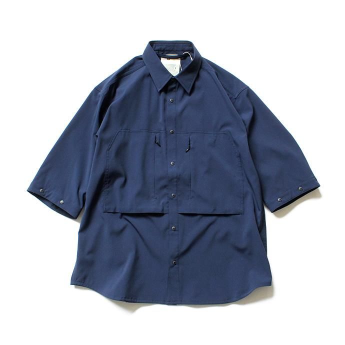 141799003 O-(オー)/ DOUBLE SLEEVE SHIRT ダブルスリーブシャツ 19S-08 - Navy 02