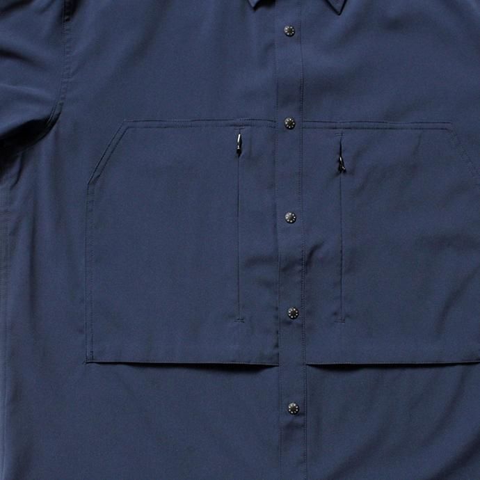 141799003 O-(オー)/ DOUBLE SLEEVE SHIRT ダブルスリーブシャツ 19S-08 - Navy 02