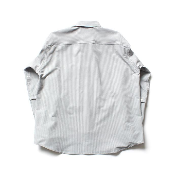 141799273 O-(オー)/ STRIPE DOUBLE SLEEVE SHIRT ストライプダブルスリーブシャツ 19S-09 - Blue Stripe 02