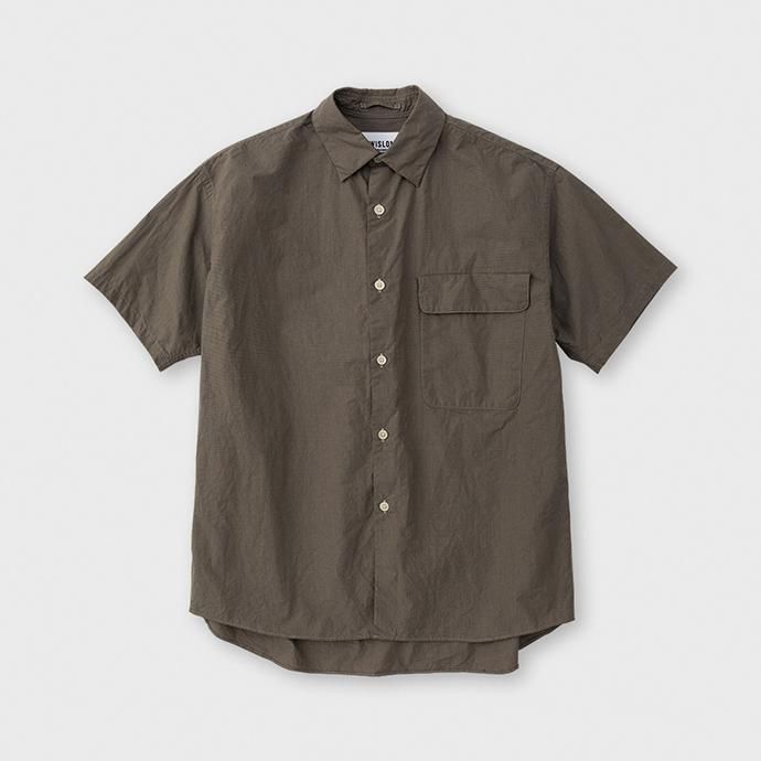 142146064 WISLOM / FRANCESC 半袖シャツ - POPLIN CHECK ベージュ 01