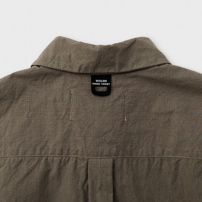 142146064 WISLOM / FRANCESC 半袖シャツ - POPLIN CHECK ベージュ 02