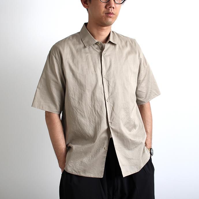 142443326 STILL BY HAND / SH0192 ローン素材 S/Sシャツ - Beige 02