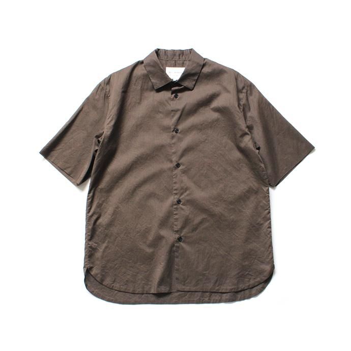 142443355 STILL BY HAND / SH0192 ローン素材 S/Sシャツ - Brown 01