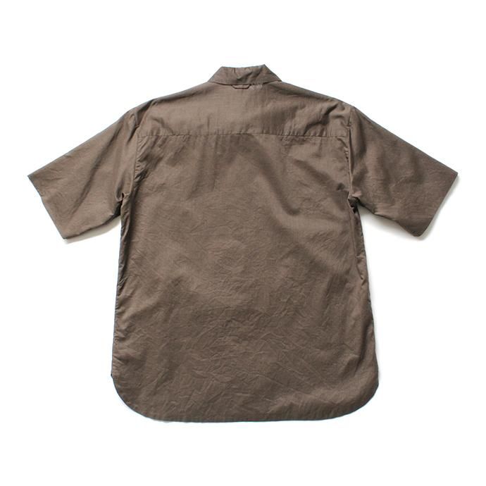142443355 STILL BY HAND / SH0192 ローン素材 S/Sシャツ - Brown 02