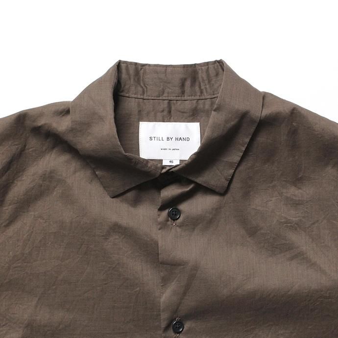 142443355 STILL BY HAND / SH0192 ローン素材 S/Sシャツ - Brown 02
