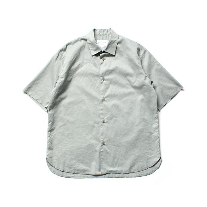 142443379 STILL BY HAND / SH0192 ローン素材 S/Sシャツ - Pale Green 01
