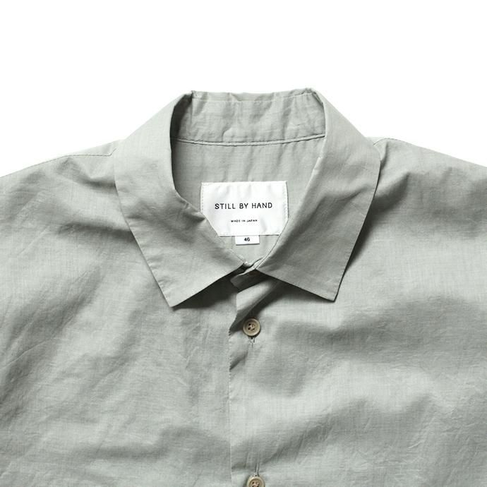 142443379 STILL BY HAND / SH0192 ローン素材 S/Sシャツ - Pale Green 02
