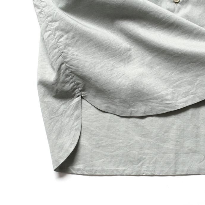 142443379 STILL BY HAND / SH0192 ローン素材 S/Sシャツ - Pale Green 02