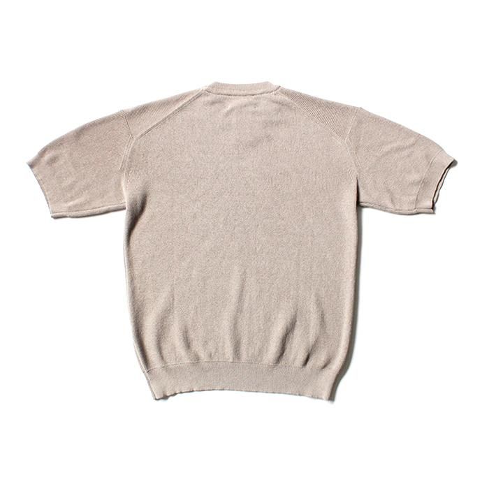 142462425 STILL BY HAND / KN0292 片畔ショートスリーブニット - Beige 02