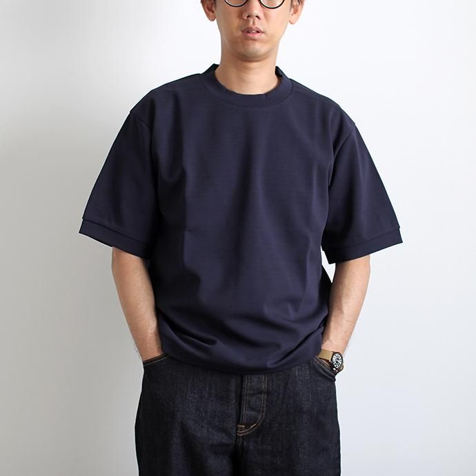 142462685 STILL BY HAND / CS0392 ダンボールニットS/Sカットソー - Navy 02