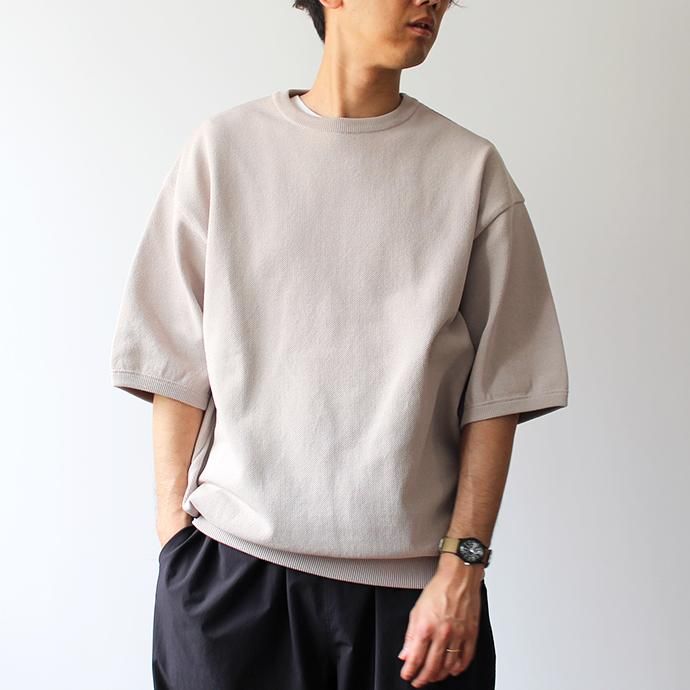 142488911 crepuscule / S/S knit 半袖ニット 1901-006 - Beige 02