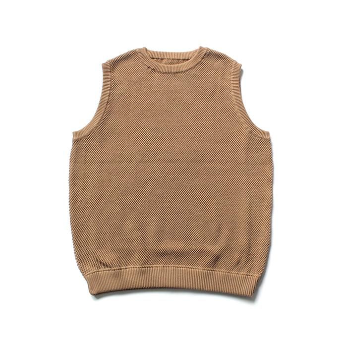 142489371 crepuscule / moss stitch vest 鹿の子ニットベスト 1901-007 - Brown<img class='new_mark_img2' src='//img.shop-pro.jp/img/new/icons47.gif' style='border:none;display:inline;margin:0px;padding:0px;width:auto;' /> 01