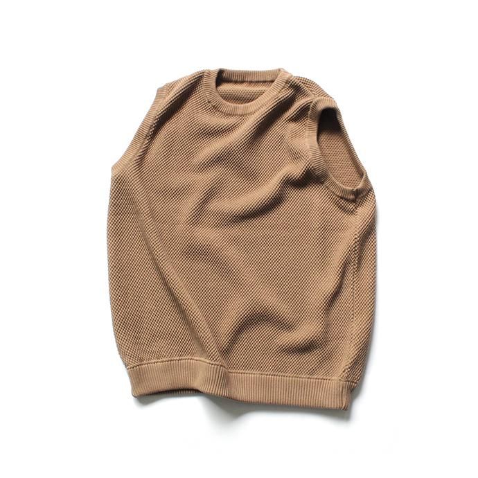142489371 crepuscule / moss stitch vest 鹿の子ニットベスト 1901-007 - Brown<img class='new_mark_img2' src='//img.shop-pro.jp/img/new/icons47.gif' style='border:none;display:inline;margin:0px;padding:0px;width:auto;' /> 02