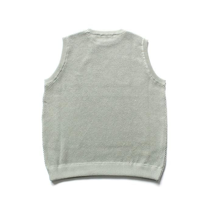 142489435 crepuscule / moss stitch vest 鹿の子ニットベスト 1901-007 - L.Blue 02