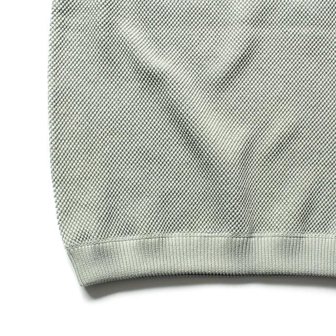 142489435 crepuscule / moss stitch vest 鹿の子ニットベスト 1901-007 - L.Blue 02