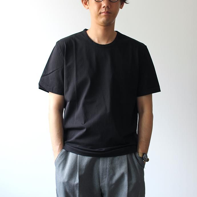 142556596 smoothday / メンズ 60/2 テクノラマ天竺 クルーネックTシャツ SN-T052-002 - ブラック 02