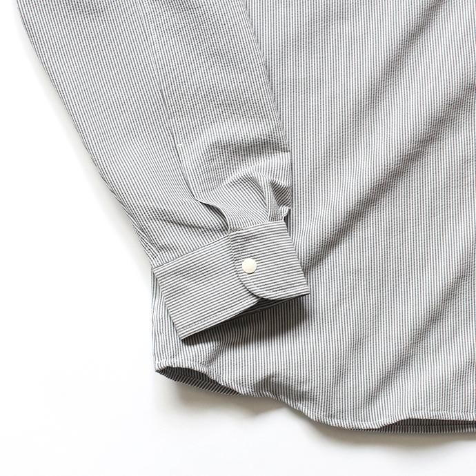 142613173 O-(オー)/ STRIPE BAGGY SHIRT ストライプバギーシャツ O-S-04-B - Blue Stripe 02