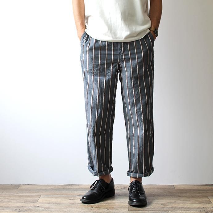 142785972 STILL BY HAND / PT0192 パジャマパンツ - Grey Stripe 02