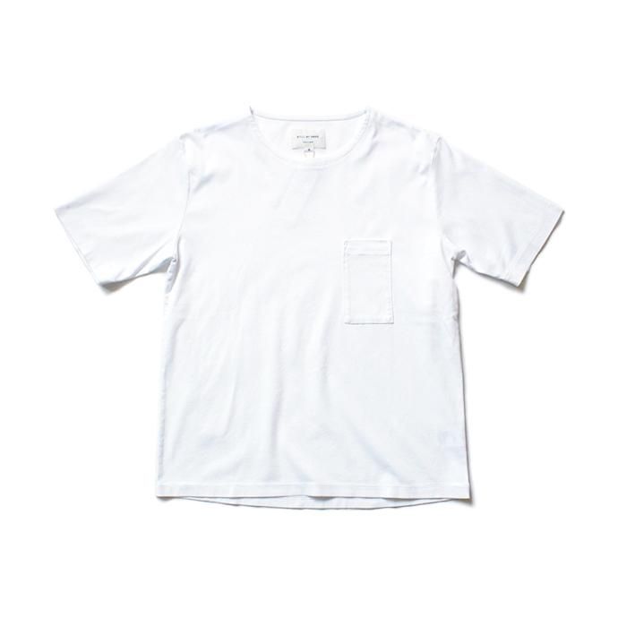 142818240 STILL BY HAND / CS0492 スムース素材Tシャツ - White 01