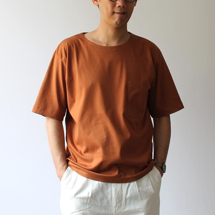 142818474 STILL BY HAND / CS0492 スムース素材Tシャツ - Orange 02