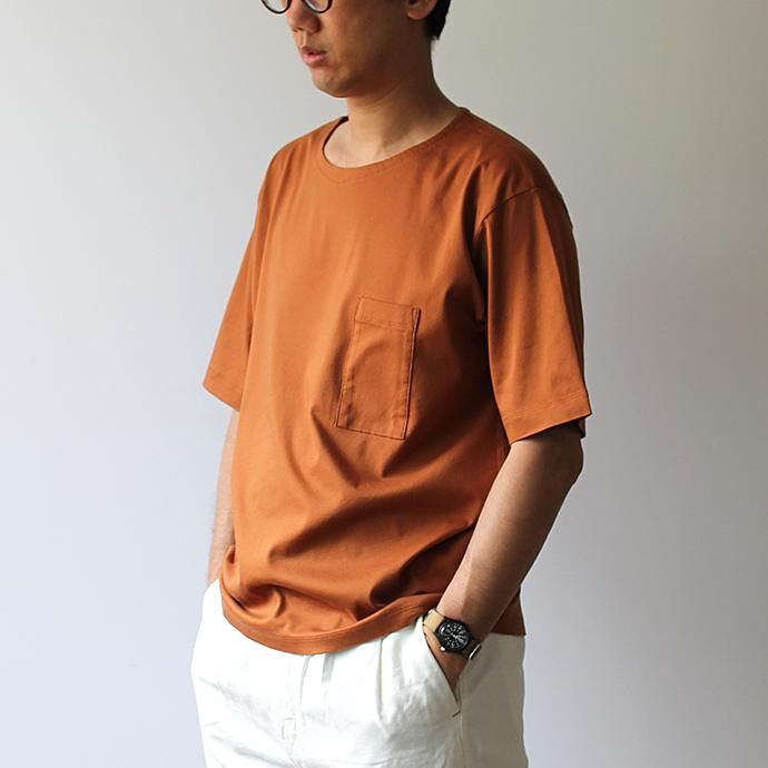 142818474 STILL BY HAND / CS0492 スムース素材Tシャツ - Orange 02