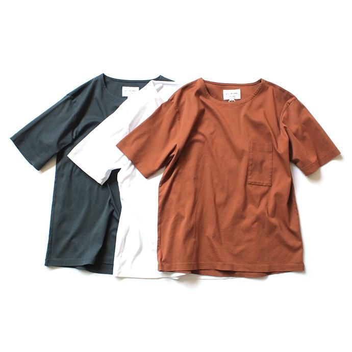142818521 STILL BY HAND / CS0492 スムース素材Tシャツ - Charcoal 02