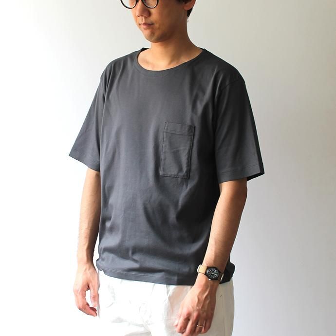 142818521 STILL BY HAND / CS0492 スムース素材Tシャツ - Charcoal 02