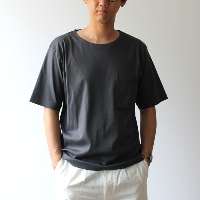 142818521 STILL BY HAND / CS0492 スムース素材Tシャツ - Charcoal 02
