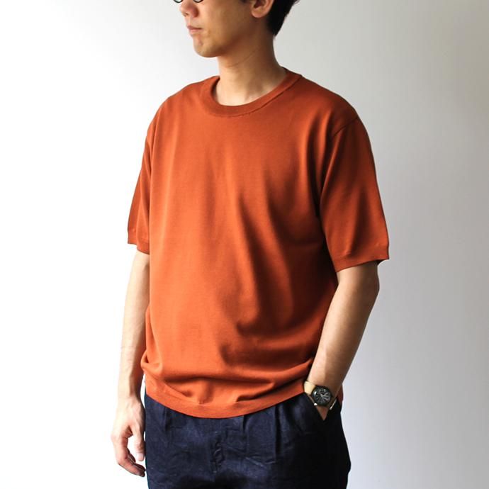 142818691 STILL BY HAND / KN0192 ニットTシャツ - Brick 02