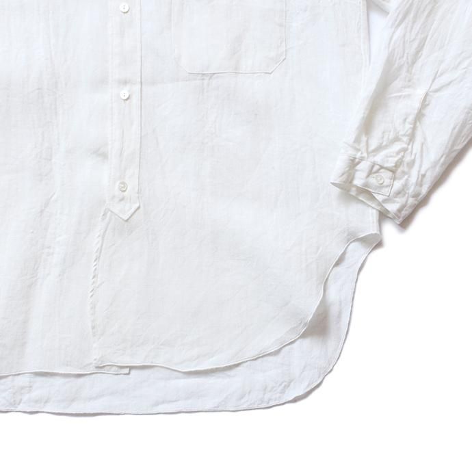 142818921 STILL BY HAND / SH0792 リネン素材 バンドカラーシャツ - White 02