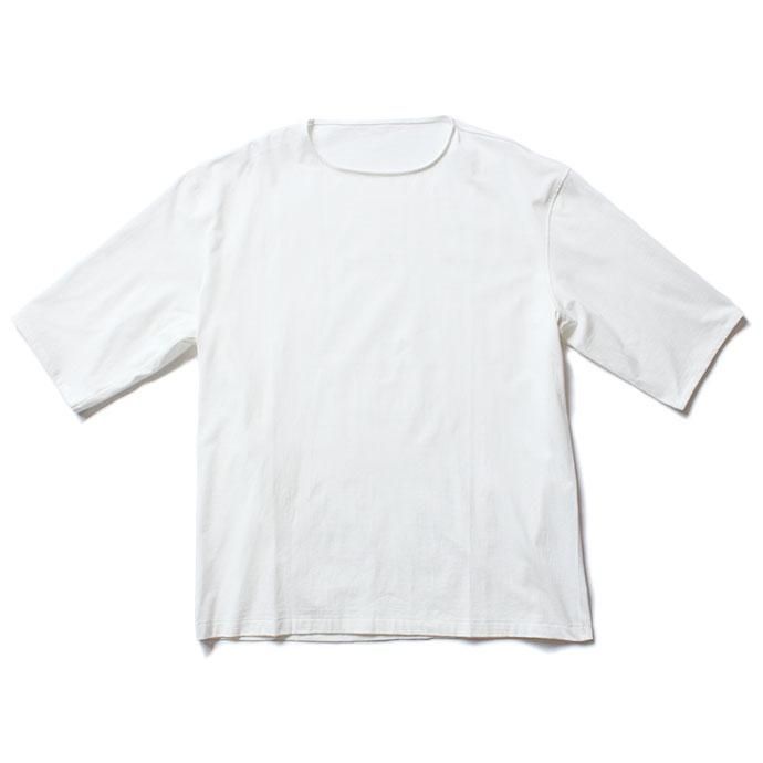 142827963 smoothday / ユニセックス 60/2 テクノラマ天竺 オーバーサイズ 7分袖Tシャツ SN-T005-002 - オフホワイト 01