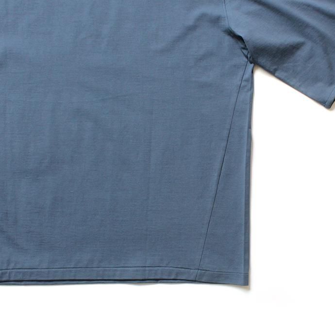 142828036 smoothday / ユニセックス 60/2 テクノラマ天竺 オーバーサイズ 7分袖Tシャツ SN-T005-002 - ブルー 02