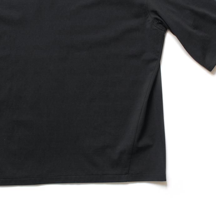 142828108 smoothday / ユニセックス 60/2 テクノラマ天竺 オーバーサイズ 7分袖Tシャツ SN-T005-002 - ブラック 02
