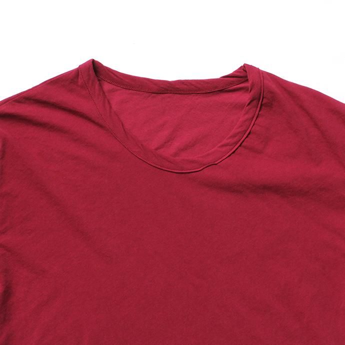142828404 smoothday / 80/1 メンズ コズモラマ ハイゲージ天竺 クルーネックTシャツ SN-T050-001 - ボルドー 02