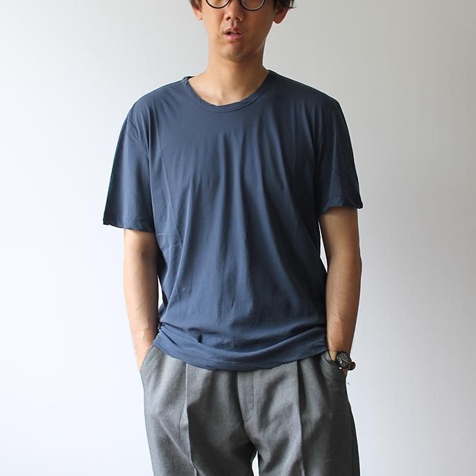 142828404 smoothday / 80/1 メンズ コズモラマ ハイゲージ天竺 クルーネックTシャツ SN-T050-001 - ボルドー 02