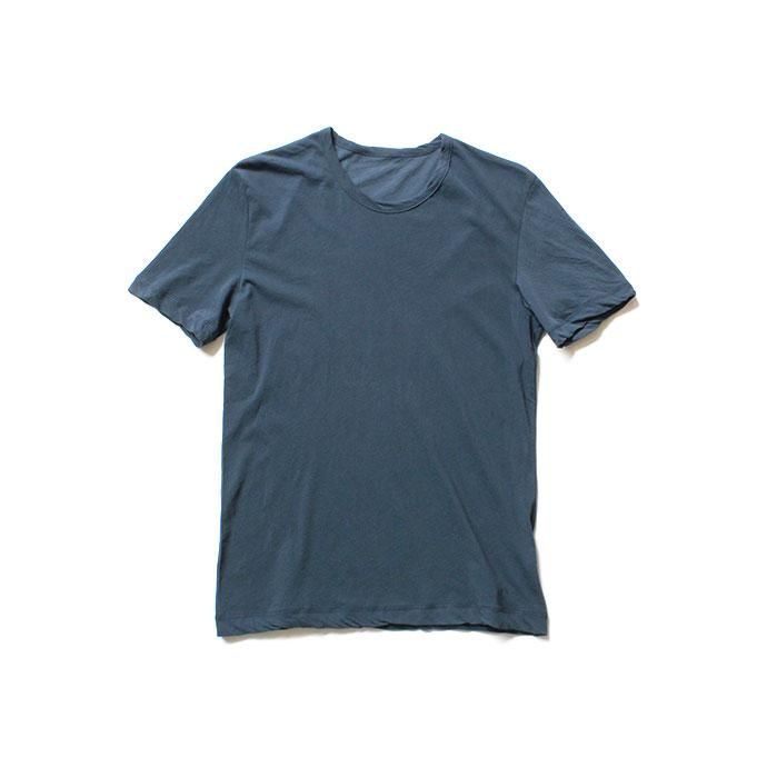 142828464 smoothday / 80/1 メンズ コズモラマ ハイゲージ天竺 クルーネックTシャツ SN-T050-001 - ブルー 01