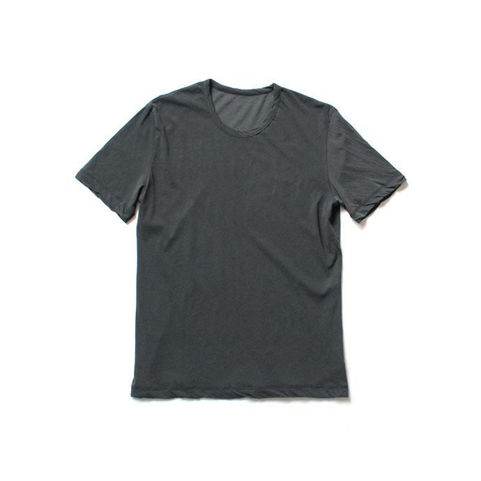 142828520 smoothday / 80/1 メンズ コズモラマ ハイゲージ天竺 クルーネックTシャツ SN-T050-001 - チャコールグレー 01